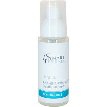Очищувальна мультикислотна пінка для жирної шкіри з акне Smart4Derma AHA-BHA-PHA Mousse Cleanse 0054796 фото