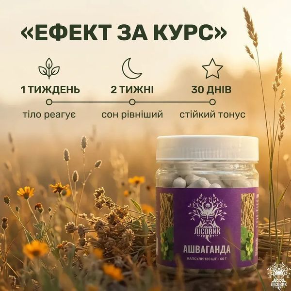 Ашваганда у капсулах: 60 або 120 шт на вибір 11473 фото